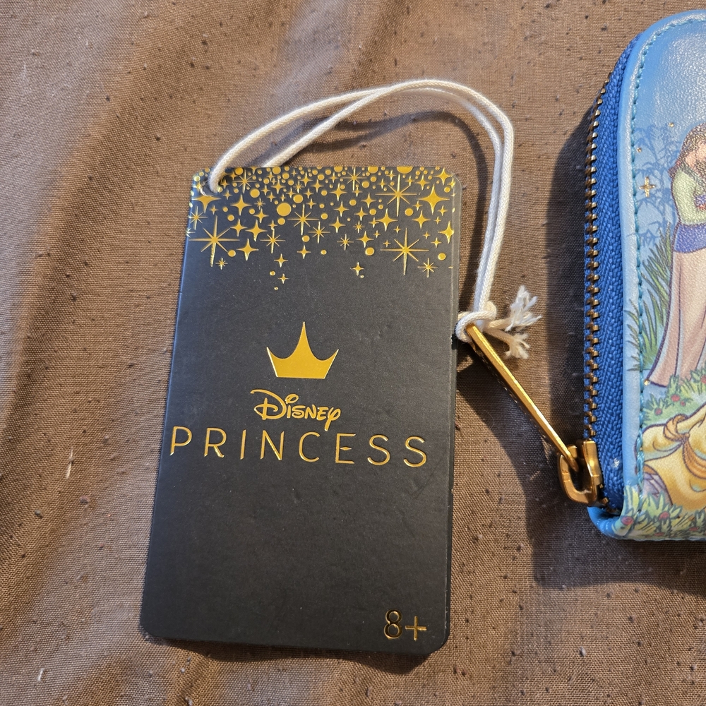 Loungefly Princesses Light Blue Zip Wallet with Multicolor Artwork - Picture 2 of 5